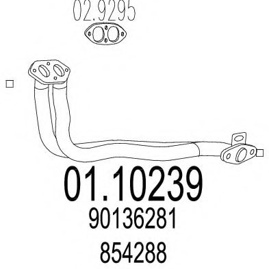 MTS 01.10239 Exhaust Pipe